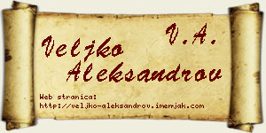 Veljko Aleksandrov vizit kartica